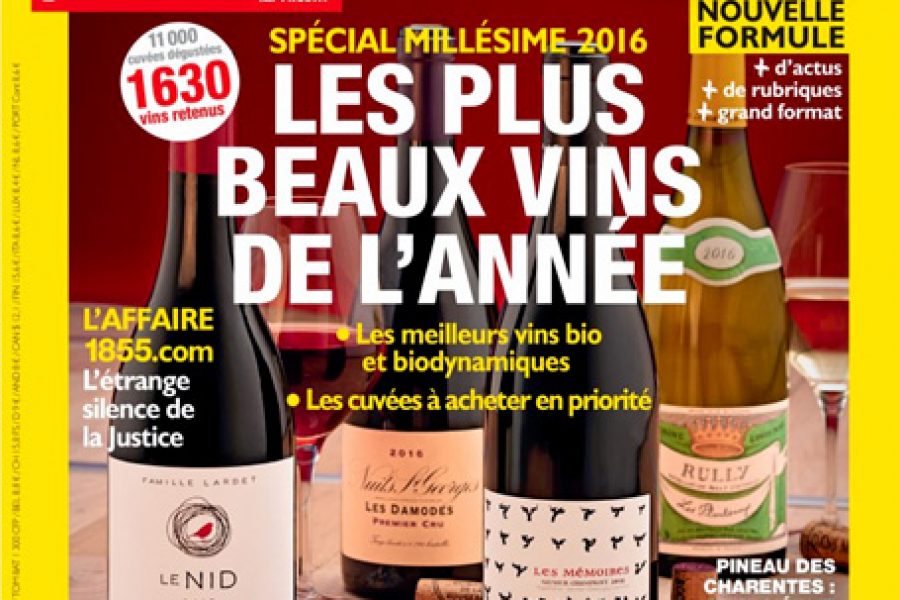 Le Blanc Pente des Coutis parmi les meilleurs vins de 2016
